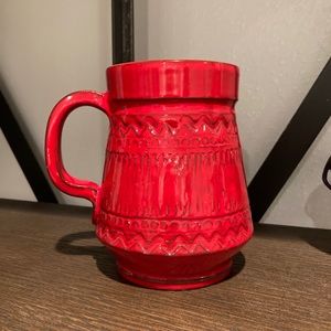 Bitossi style Vintage red mug /vase